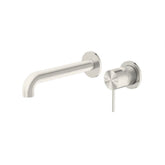 Mecca Wall Basin Mixer Combination Seperate Plate - Brushed Nickel